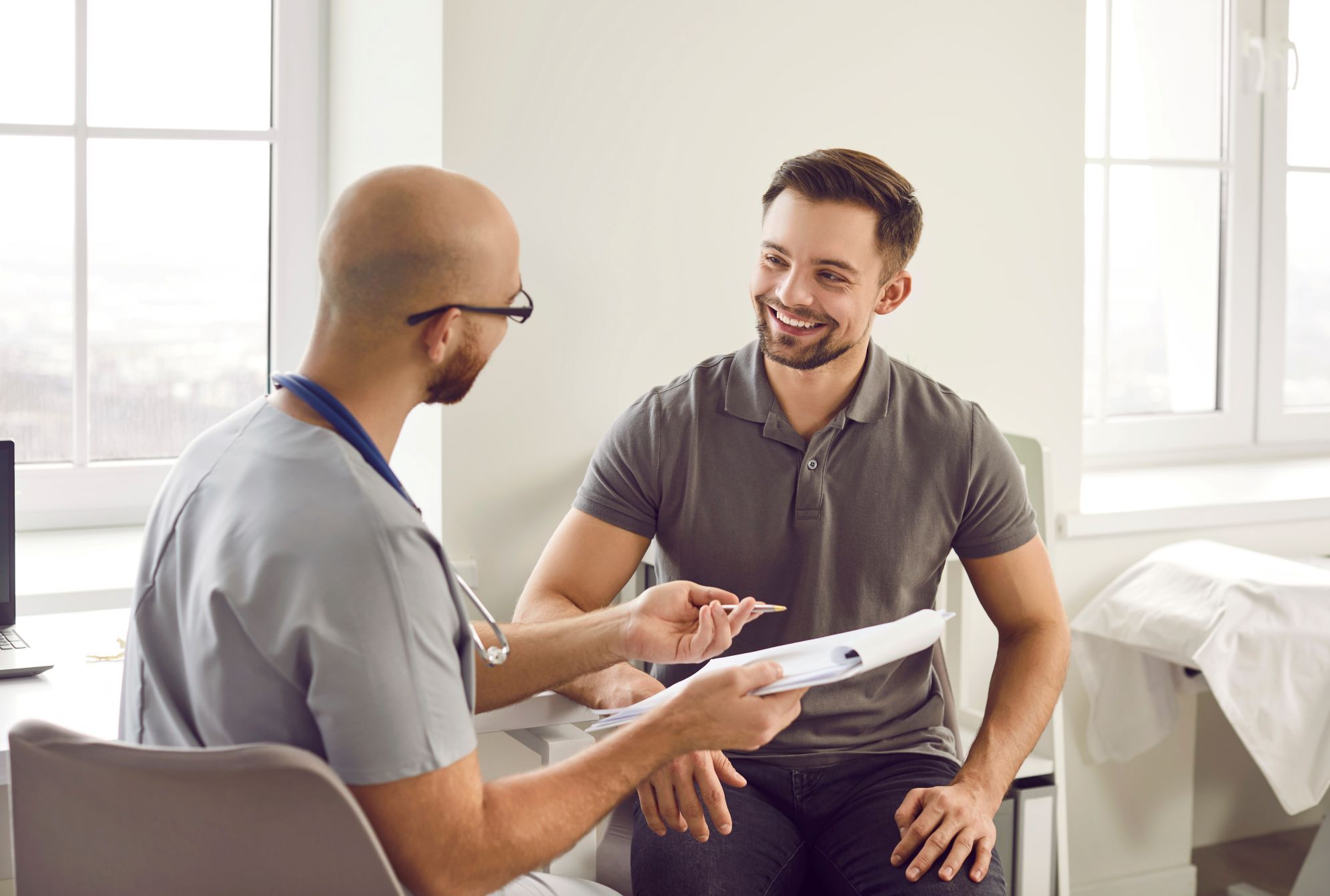Patient and provider during a consultation